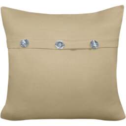 Velosso Mock Flap Diamante Stone Filled Cushion 43 x 43cm - Cream - Wilko