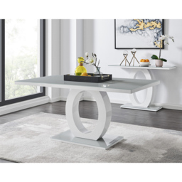 Furniturebox Lucia Valera 6 Seater Dining Set Black Gloss and Chrome - Wilko - thumbnail 4
