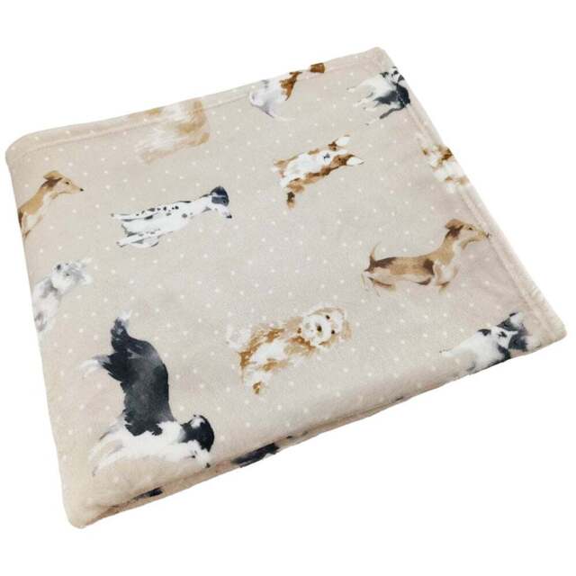 Country Dogs Throw - Beige - My - Wilko - image 1
