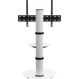 AVF Eno Single Shelf Silver and White Glass Pedestal TV Unit - AVF Group Ltd - Wilko - thumbnail 5