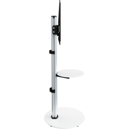 AVF Eno Single Shelf Silver and White Glass Pedestal TV Unit - AVF Group Ltd - Wilko - thumbnail 6