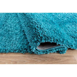 Desire Rugs Oxford Teal Plain Shaggy Rug 160 x 230cm - Wilko - thumbnail 4