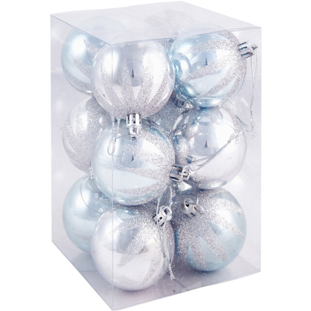 Pack of 12 Angel Whispers Baubles - Silver - Size: 12 Pack - Wilko - image 1