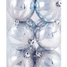 Pack of 12 Angel Whispers Baubles - Silver - Size: 12 Pack - Wilko - thumbnail 3
