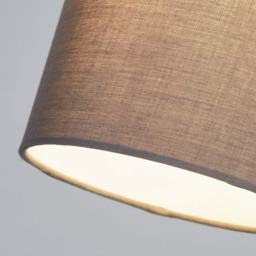 Lighting Collection Yates Dark Grey Cylinder Lamp Shade 16cm - Size: 6.5 x 17.5 x 34cm - Charcoal Grey - Wilko - thumbnail 5