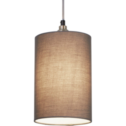 Lighting Collection Yates Dark Grey Cylinder Lamp Shade 16cm - Size: 6.5 x 17.5 x 34cm - Charcoal Grey - Wilko - thumbnail 4