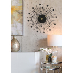 Acctim Brielle Starburst Black Wall Clock 50cm - Size: 4 x 50 x 50cm - Wilko - thumbnail 3