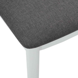 vidaXL Set of 2 White and Grey Rubberwood Curved Vintage Dining Chairs - Multi - Wilko - thumbnail 6