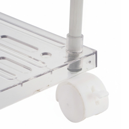 Living and Home 3 Shelf Clear Rolling Storage Cart - Size: 57 x 59.8 x 30cm - Wilko - thumbnail 6