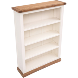 Tropea 4 Shelf Off White Wide Bookcase - Wilko - thumbnail 5