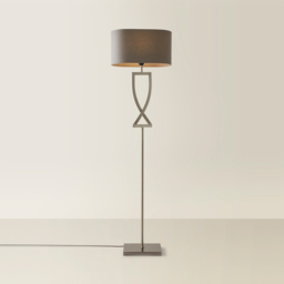 ValueLights Katniss Crossover Chrome and Grey Shade Metal LED Floor Lamp - Silver - Wilko - thumbnail 4