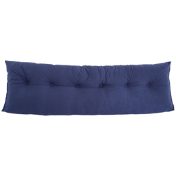 Living and Home Dark Blue Chenille Wedge Headboard Pillow with Side Pocket 180 x 50cm - Size: 50 x 180 x 20cm - Wilko - thumbnail 3