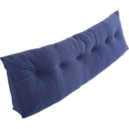 Living and Home Dark Blue Chenille Wedge Headboard Pillow with Side Pocket 180 x 50cm - Size: 50 x 180 x 20cm - Wilko - thumbnail 4