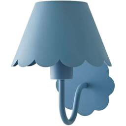 ValueLights Hallie Blue Scallop Rechargeable Wall Light - Size: 23.5 x 19 x 19cm - Wilko