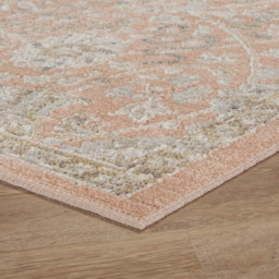 Desire Rugs Maia Coral Floral Non Slip Rug 60 x 220cm - Orange - Wilko - thumbnail 4