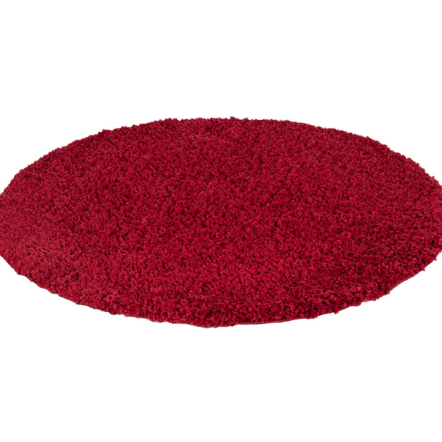 Desire Rugs Oxford Red Plain Round Shaggy Rug 120 x 120cm - Wilko - image 1