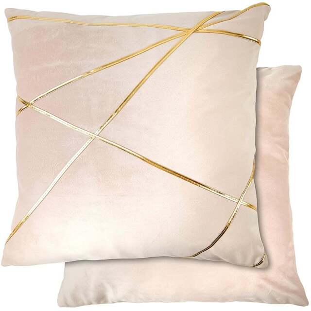 Serene Fractal Blush Cushion Cover 43 x 43cm - Pink - Wilko - image 1