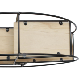 Living and Home 4 Shelf Round Floating Decorative Wall Shelf - Size: 45 x 45 x 11cm - Black - Wilko - thumbnail 7