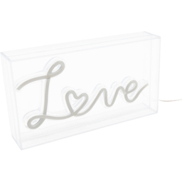 Global Gizmos Love Acrylic Box Neon Light - Size: 13.5 x 24 x 4.5cm - Pink - Wilko - thumbnail 4