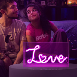 Global Gizmos Love Acrylic Box Neon Light - Size: 13.5 x 24 x 4.5cm - Pink - Wilko - thumbnail 6