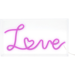 Global Gizmos Love Acrylic Box Neon Light - Size: 13.5 x 24 x 4.5cm - Pink - Wilko - thumbnail 3