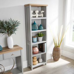 Home Source Avon 5 Tier Grey Tall Storage Unit - Size: 180 x 25 x 60cm - Wilko - thumbnail 6