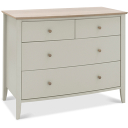 Bentley Designs Whitby 4 Drawer Scandi Oak and Soft Grey Chest of Drawer - Wilko - thumbnail 3