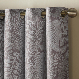 Alan Symonds Fern Latte Blackout Ring Top Eyelet Curtains 168 x 183cm - Size: W 168 x D 183cm - Wilko - thumbnail 4