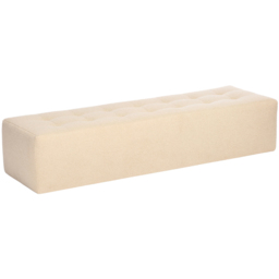 Desser Furniture Large Rectangular Latte Boucle Fabric Ottoman - Size: 33.0 cm x 160.0 cm x 50.0 cmcm - Cream - Wilko - thumbnail 3