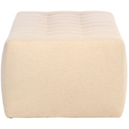 Desser Furniture Large Rectangular Latte Boucle Fabric Ottoman - Size: 33.0 cm x 160.0 cm x 50.0 cmcm - Cream - Wilko - thumbnail 5