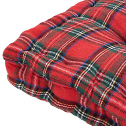 Living and Home Red Checkered Chair Cushion 40 x 40cm - Size: 5 x 40 x 40cm - Wilko - thumbnail 7