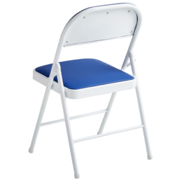 Set of 2 Blue Padded Folding Metal Dining Chairs - MCC - Wilko - thumbnail 4