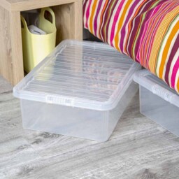 Wham 32L Crystal Storage Box with Lid 5 Pack - Clear - Wilko - thumbnail 3
