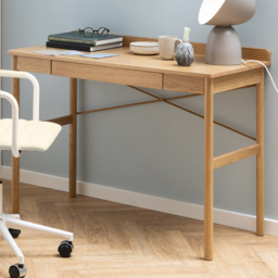 Florence Paul Oak Office Desk - Brown - Furniture To Go - Wilko
