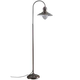 Kliving Chester Satin Nickel Floor Lamp - Size: 167 x 30 x 30cm - Silver - Wilko
