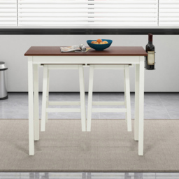 Costway 2 Seater Bar Table Set Cream White - Wilko - thumbnail 5