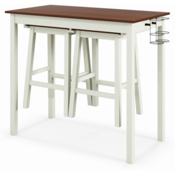 Costway 2 Seater Bar Table Set Cream White - Wilko - thumbnail 4