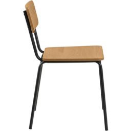 Florence Peru 4 Seater Dining Table Black and Oak - Black & Oak - Wilko - thumbnail 5