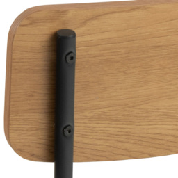 Florence Peru 4 Seater Dining Table Black and Oak - Black & Oak - Wilko - thumbnail 7
