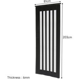 H&O Direct PVC Wood Effect Accordion Door 203cm - Size: 203 x 81 x 0.6cm - Black - Wilko - thumbnail 4