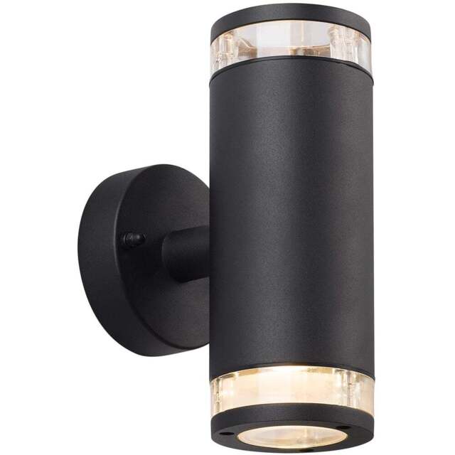 Nordlux Birk Black Double Wall Light - Size: 23.5 x 9 x 23.5cm - Wilko - image 1