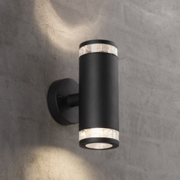 Nordlux Birk Black Double Wall Light - Size: 23.5 x 9 x 23.5cm - Wilko - thumbnail 3