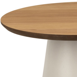 Florence Soli Oak and Grey Round Coffee Table 45 x 48cm - Size: 48 x 45 x 45cm - Multi - Furniture To Go - Wilko - thumbnail 5