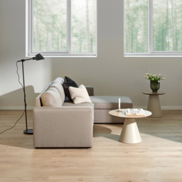Florence Soli Oak and Grey Round Coffee Table 45 x 48cm - Size: 48 x 45 x 45cm - Multi - Furniture To Go - Wilko - thumbnail 6