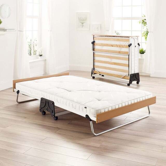 Jay-Be J-Bed Small Double Folding Bed with Anti-Allergy Micro e-Pocket Sprung Mattress - Silver - Wilko - image 1