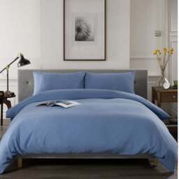 The Lyndon Company St. Quentin Double Denim Duvet Set - Blue - Wilko