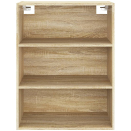 vidaXL 3 Shelf Sonoma Oak Wall Mounted Cabinet - Size: 90 x 69.5 x 32.5cm - Brown - Wilko - thumbnail 5