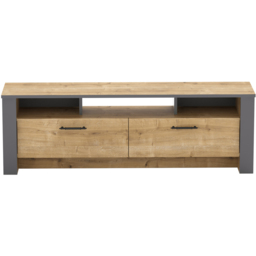 Decorotika Manhattan 2 Door 3 Shelf Oak TV Unit - Size: 48.3 x 150 x 35.5cm - Multi - Wilko - thumbnail 3