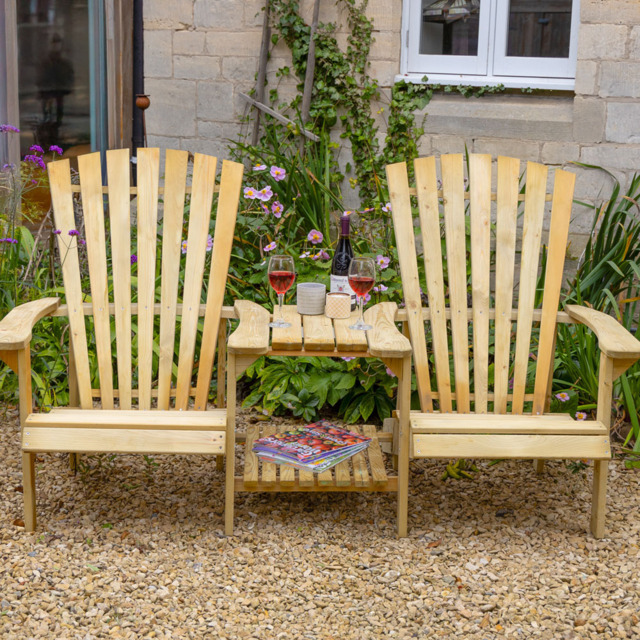 Forest Garden Florida 2 Seater Love Seat - Green - Wilko - image 1