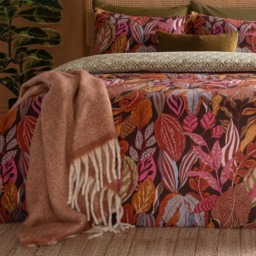 Furn King Size Utopia Printed Reversible Duvet Set - Orange - Wilko - thumbnail 4